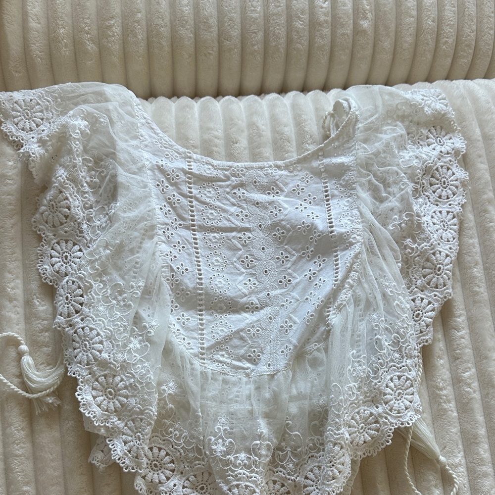 Altar'd State White Lace Blouse